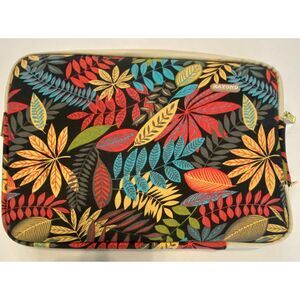 Kayond Laptop Sleeve Case 13-15" Leaf Print Padded Zipper Case for MacBook/PC